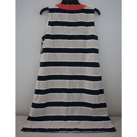 Tommy Hilfiger Women’s Sz 6 (Small) Striped Colorblocked Linen Shift Dress $109+ - Picture 2 of 13
